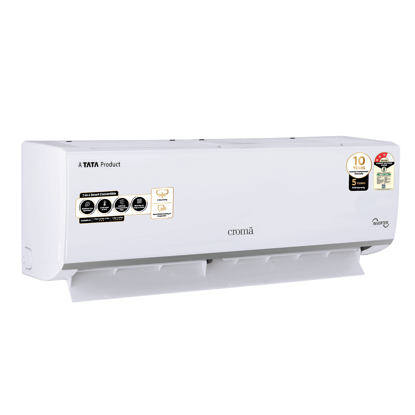 Buy Croma 7 in 1 Convertible 1.5 Ton 3 Star Inverter Split AC with